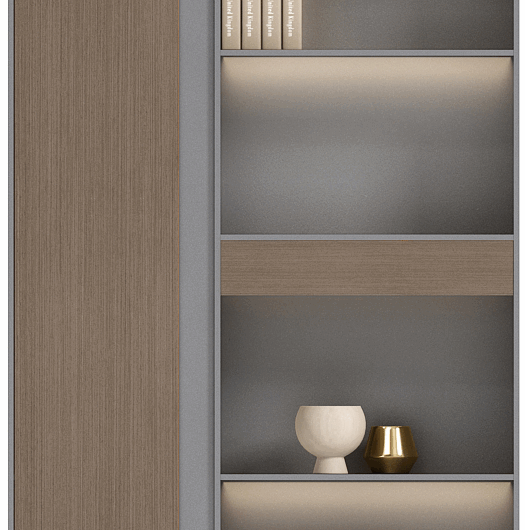 Modern office with sleek, secure lockers