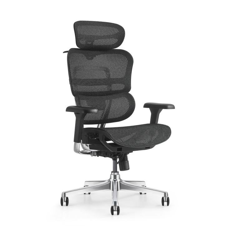 Modern Ergonomic Office Chair with Adjustable Height-Aluminum Alloy Frame 5D Linkage Armrest Multifunctional Adjustable Headrest detail 4