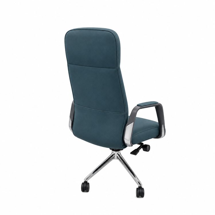 Simple Modern Executive Leather Office Chair with 360 Rotation Adjustable Height & Recliner Aircraft Chassis-High-end Luxury detail 4