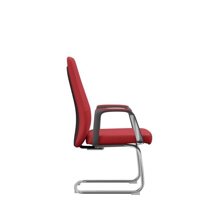 Leather Material Meeting Chair | Premium Business Reception Chair Ergonomic Stable Office Seat detail 2