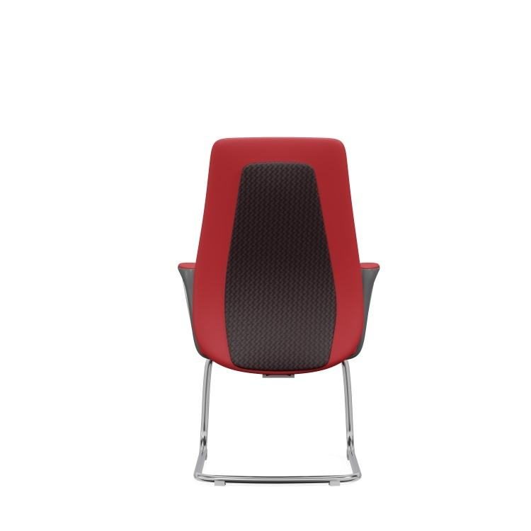 Leather Material Meeting Chair | Premium Business Reception Chair Ergonomic Stable Office Seat detail 3