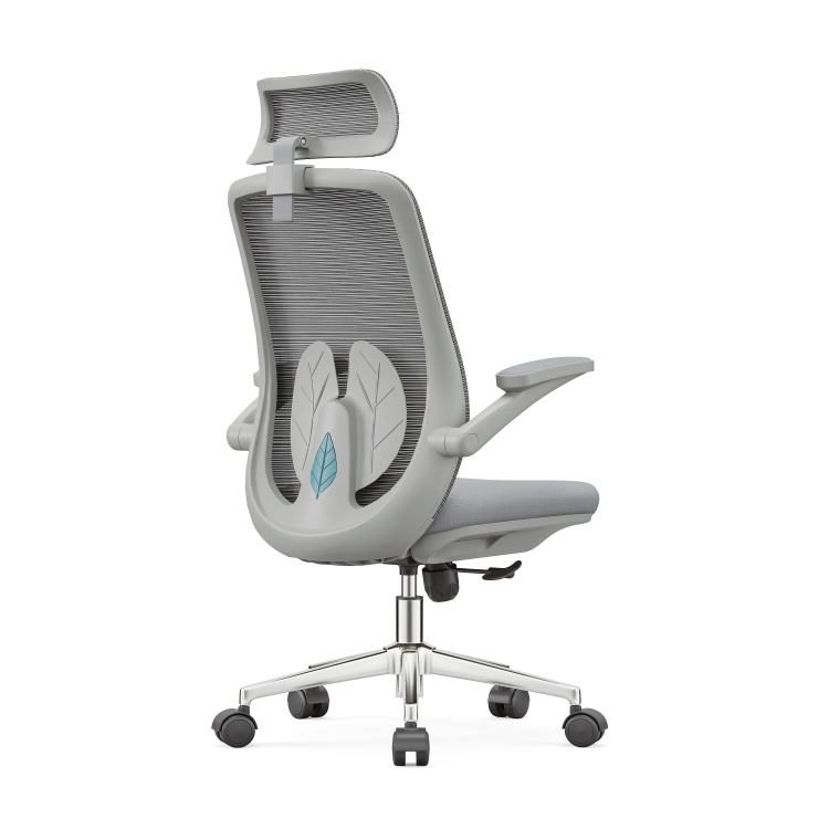 High Back Fabric Mesh Modern Adjustable Office Chair Plastic Armrest Luxury Computer Executive Swivel detail 1