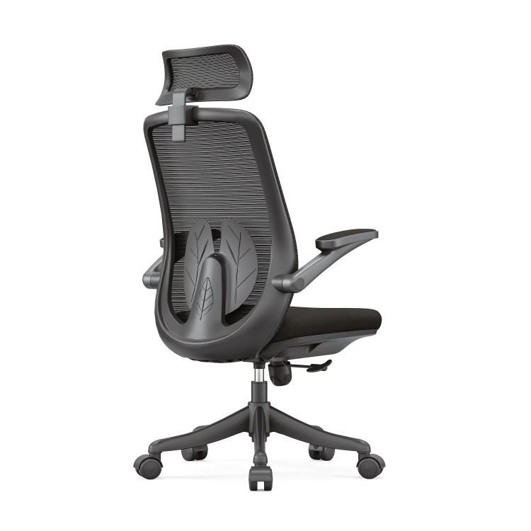 High Back Fabric Mesh Modern Adjustable Office Chair Plastic Armrest Luxury Computer Executive Swivel detail 3