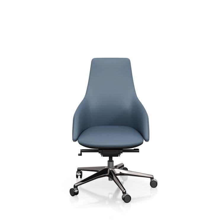 Elegant Leather Office Chair Ergonomic with Adjustable Headrest for Comfortable Modern Home Office Work detail 1
