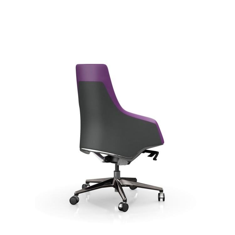 Elegant Leather Office Chair Ergonomic with Adjustable Headrest for Comfortable Modern Home Office Work detail 5