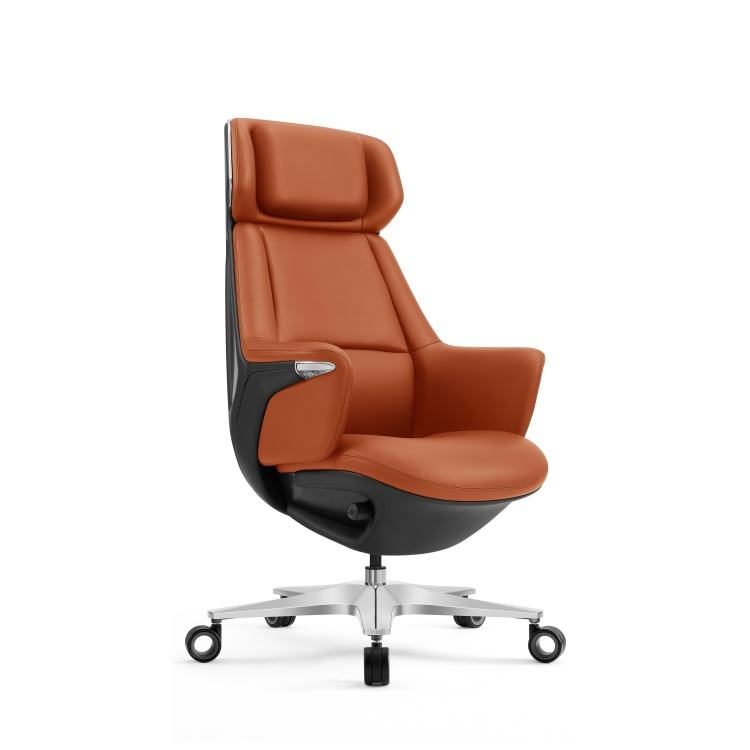 The Minimalist Executive Chair with Neck Support Pillow Anti-slip and Silent Wheels Is Suitable for Use in Office detail 1