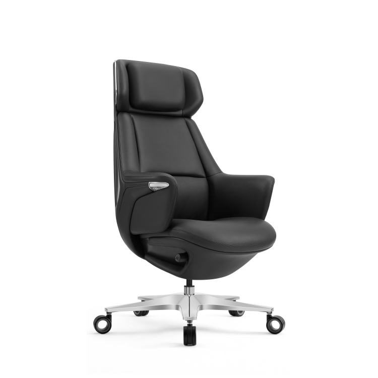 The Minimalist Executive Chair with Neck Support Pillow Anti-slip and Silent Wheels Is Suitable for Use in Office detail 2