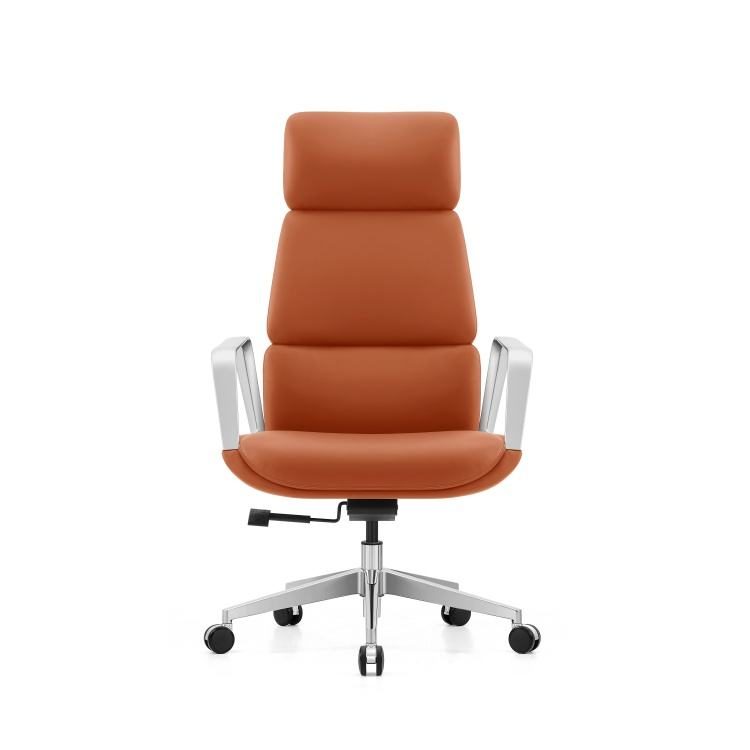 High Back PU Leather Manager Chair with Padded Seat and Back, Upholstered Meeting Chair for Conference Room and School detail 2