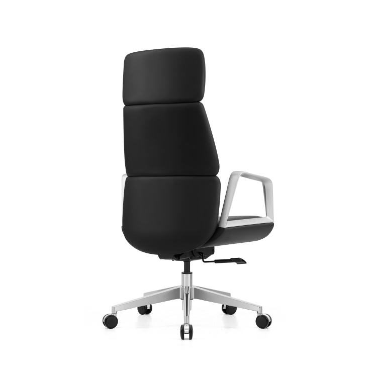 High Back PU Leather Manager Chair with Padded Seat and Back, Upholstered Meeting Chair for Conference Room and School detail 4