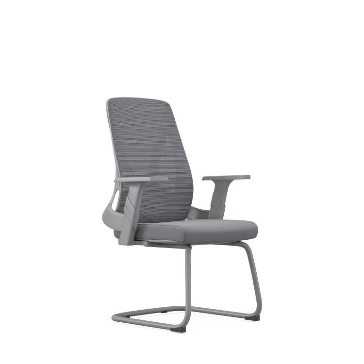 Modern Guest Chair Ergonomic Office Mesh Chair with Chrome Leg Sled Base Plastic Frame Durable Fabric Reception Conference Chair detail 5