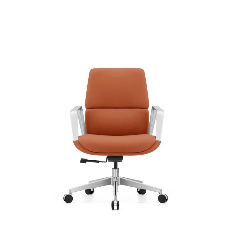 High-Back Executive Office Chair Adjustable Headrest Ergonomic Leather Swivel Conference Chair Comfortable Bureau Chaise detail 3