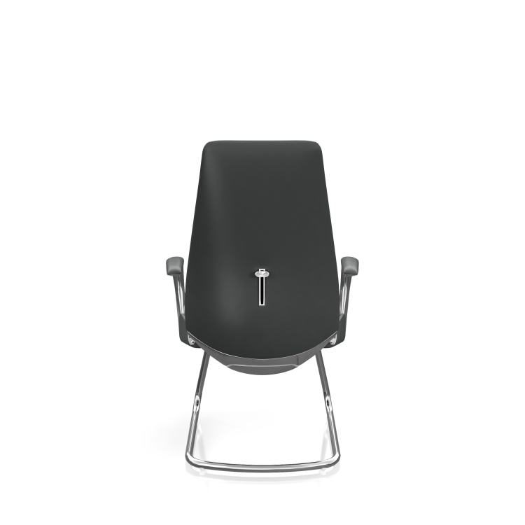 Modern Grey Lift Chair Black Ergonomic Conference Chair with Armrests detail 6
