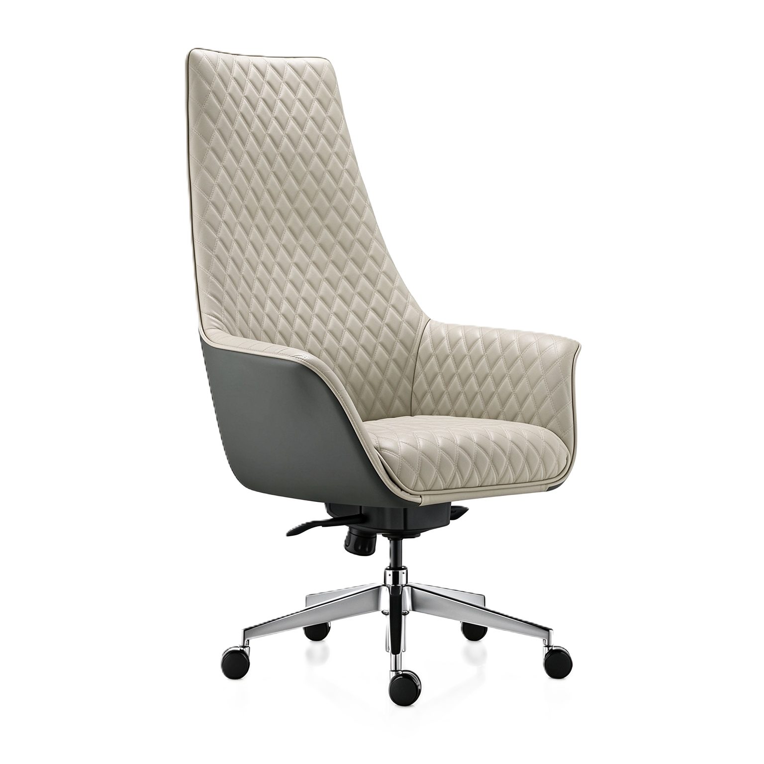 Premium Boss Office Chair Mechanism Aluminum 5Star Base Gas Lift 5 Lock Tilt Silent Casters detail 1