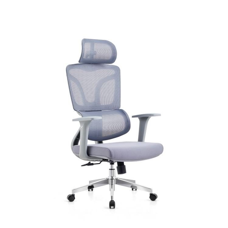 Ergonomic Mesh Office Chair for CEO Manager Boss-Modern Design with Adjustable Armrest and Metal Legs detail 4