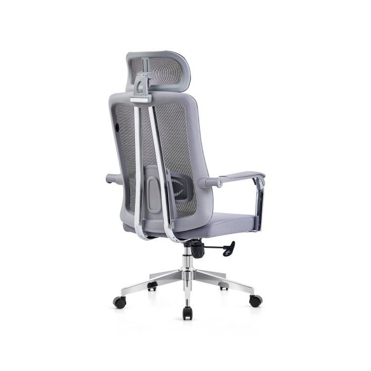 Newly Designed High Quality Modern Mesh Executive Office Chair with Aluminum Base Adjustable Lumbar Support Seat Height detail 1