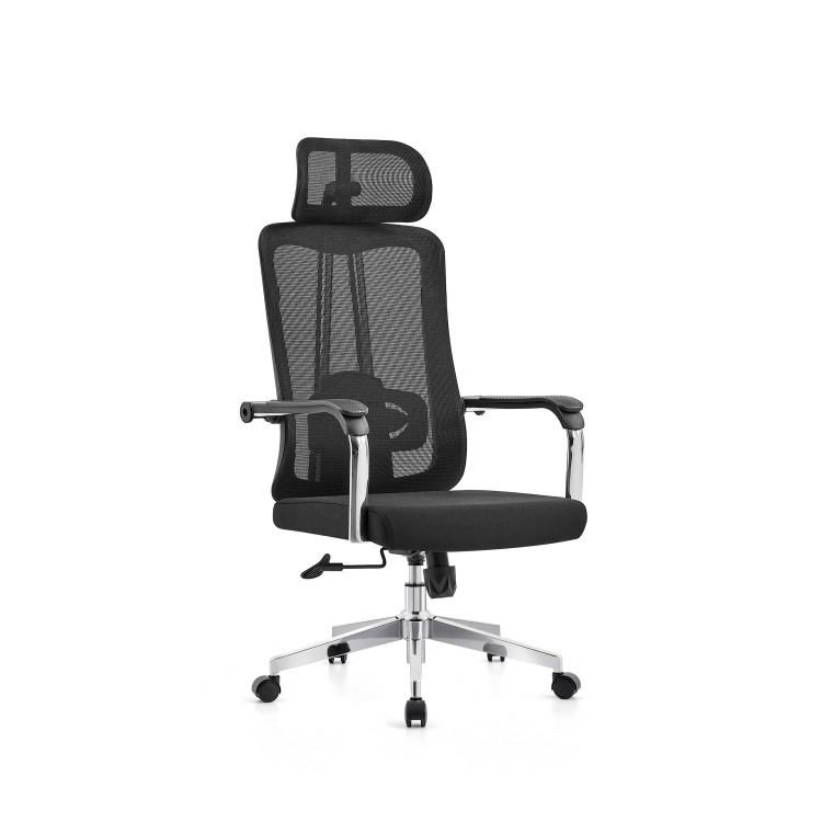 Newly Designed High Quality Modern Mesh Executive Office Chair with Aluminum Base Adjustable Lumbar Support Seat Height detail 3