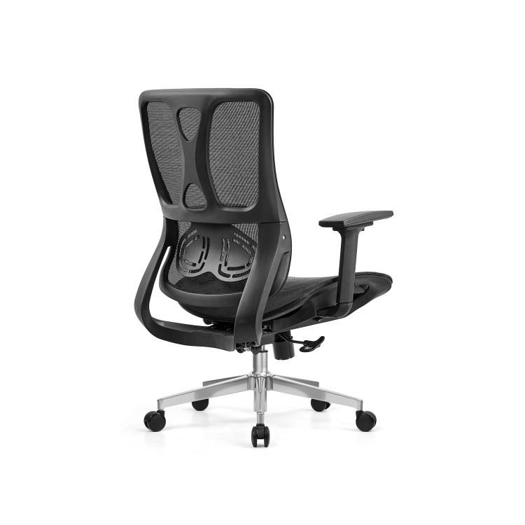 Modern Executive Ergonomic Chair 2D Adjustable Headrest Mesh Swivel Aluminum Base Tilting Office/Gaming Chair Comfortable Long detail 1