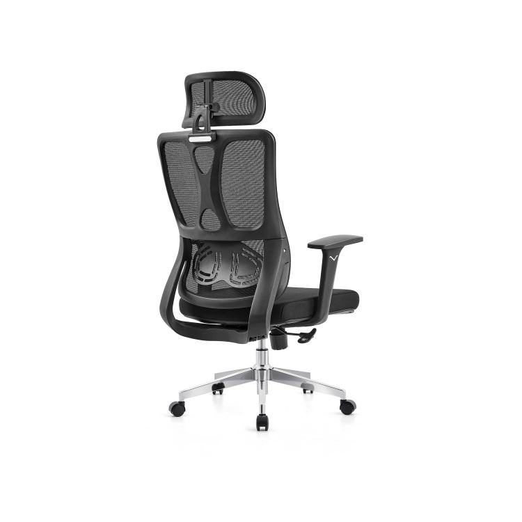 Executive Office Furniture Modern Ergonomic High Back Mesh Swivel Chair Adjustable Height Waterproof Design Fabric Steel Base detail 1