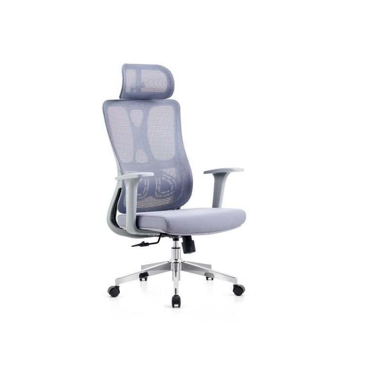 Executive Office Furniture Modern Ergonomic High Back Mesh Swivel Chair Adjustable Height Waterproof Design Fabric Steel Base detail 3