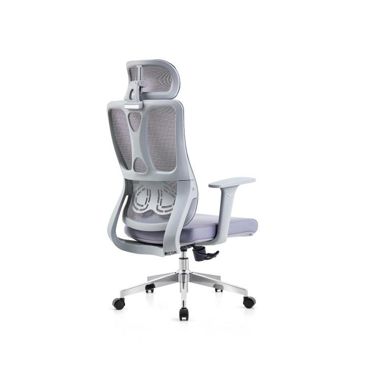 Executive Office Furniture Modern Ergonomic High Back Mesh Swivel Chair Adjustable Height Waterproof Design Fabric Steel Base detail 4