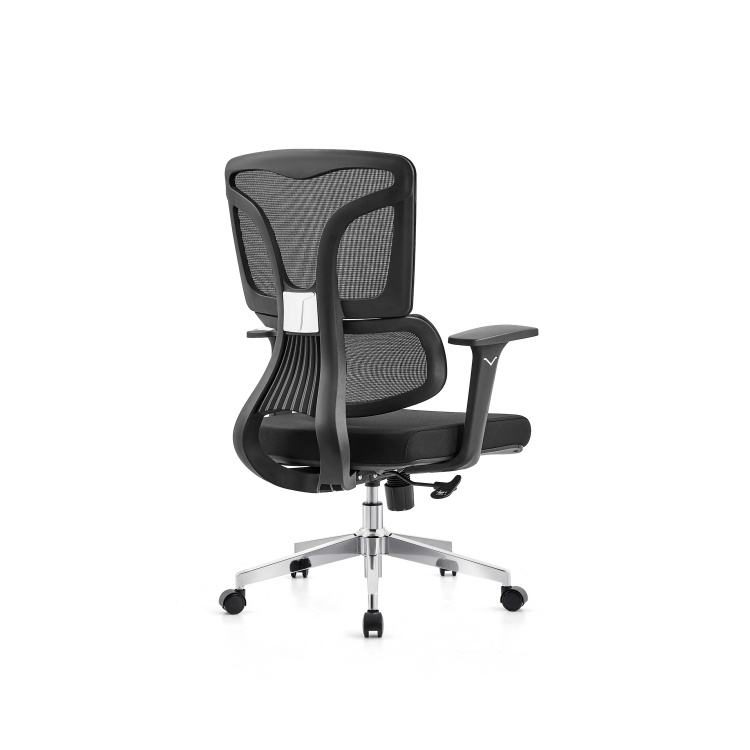 Ergonomic Chrome Mesh Office Chair with Adjustable Lumbar Support and Swivel Base for Computer Desk Use in Workspaces detail 1