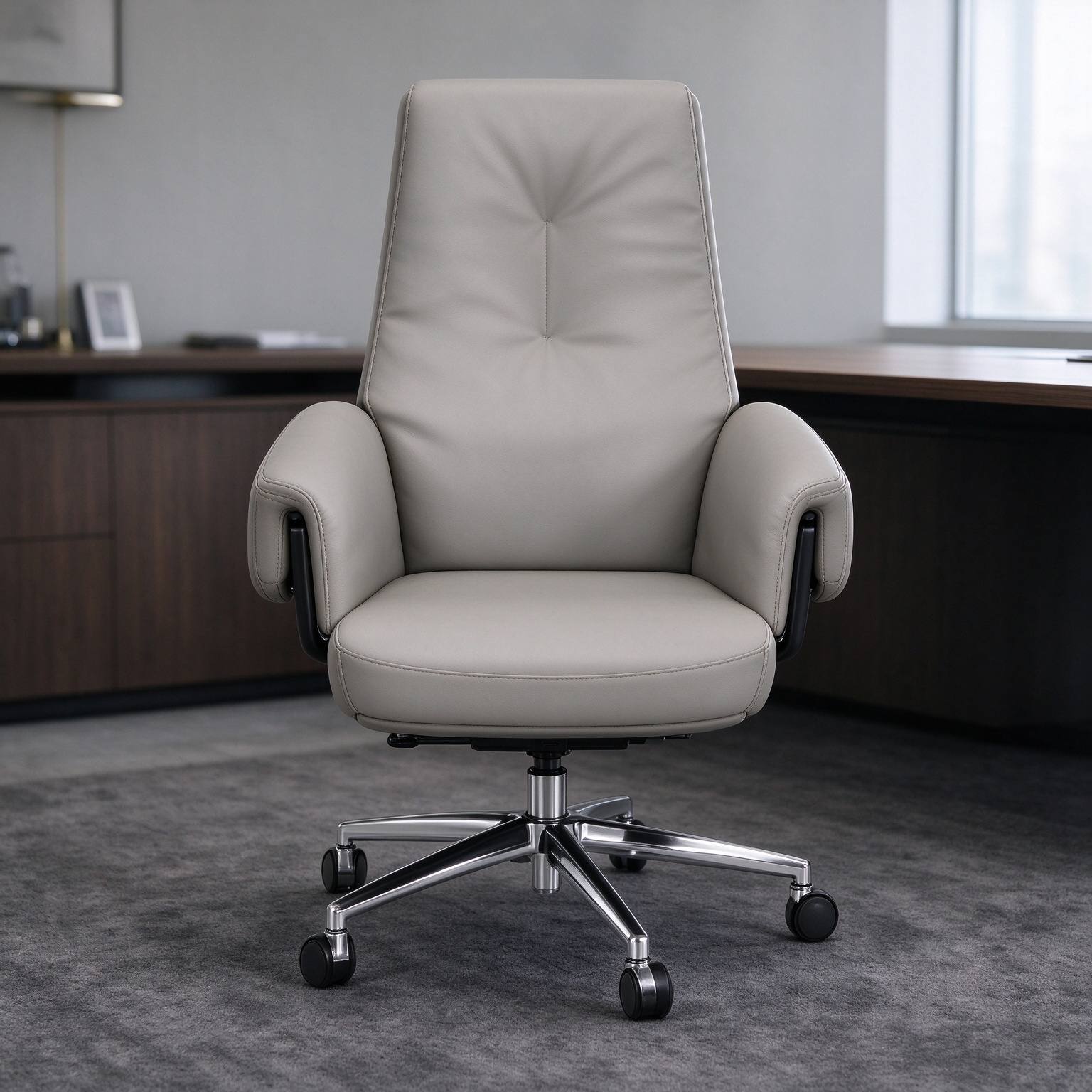 Premium Modern Office Chair Meeting Room Swivel Rocking Chair Comfortable Armrest Guest Height Adjustment for Commercial detail 11