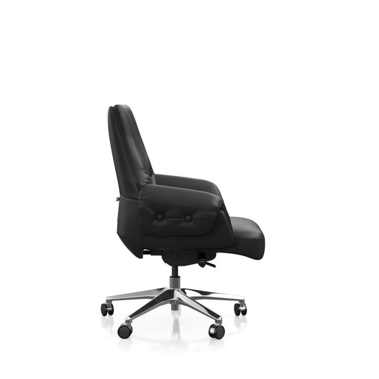 Premium Modern Office Chair Meeting Room PU Leather Swivel Rocking Chair Comfortable Height Adjustment for Commercial detail 3