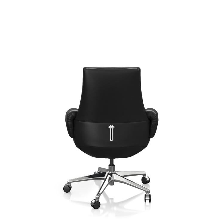 Premium Modern Office Chair Meeting Room PU Leather Swivel Rocking Chair Comfortable Height Adjustment for Commercial detail 4