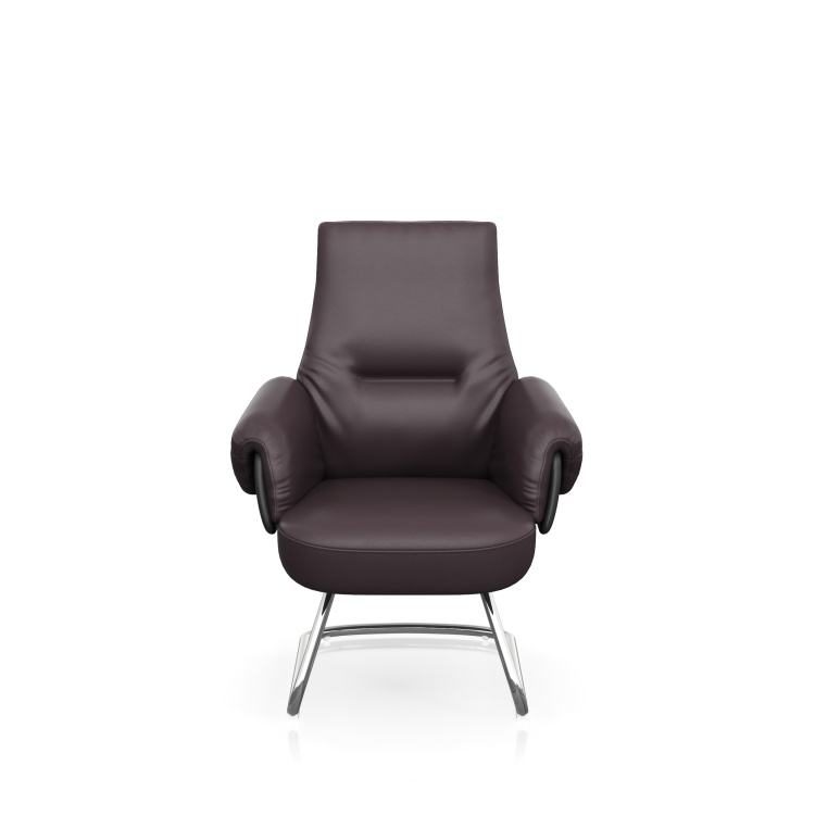 Executive Chair Leather Durable Construction Comfortable Ergonomic Design Modern Design Home Office Boss Chair detail 1
