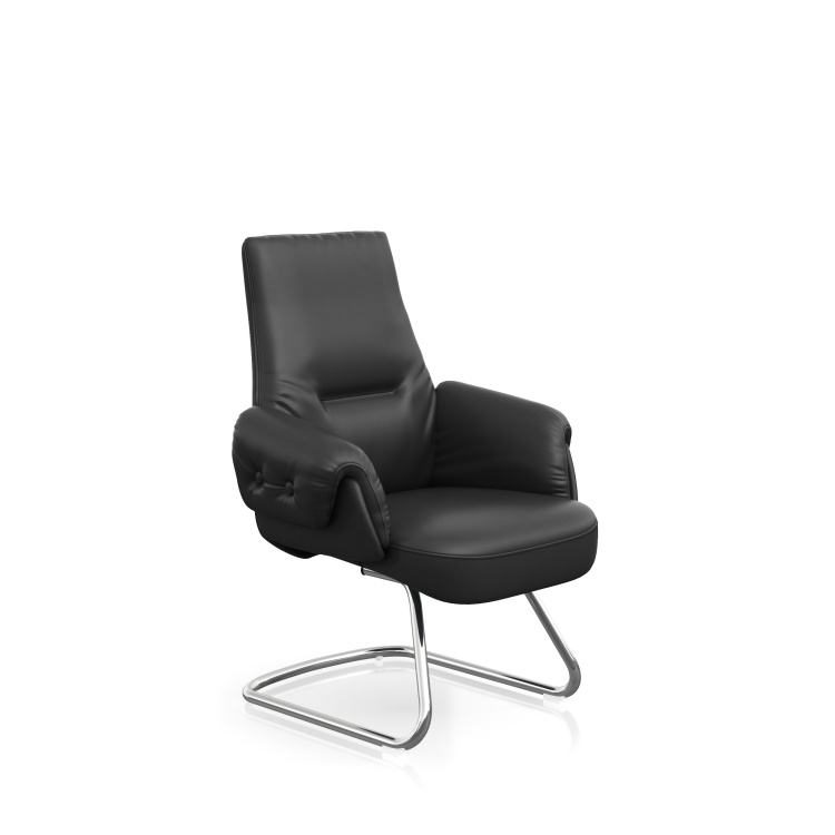 Executive Chair Leather Durable Construction Comfortable Ergonomic Design Modern Design Home Office Boss Chair detail 3