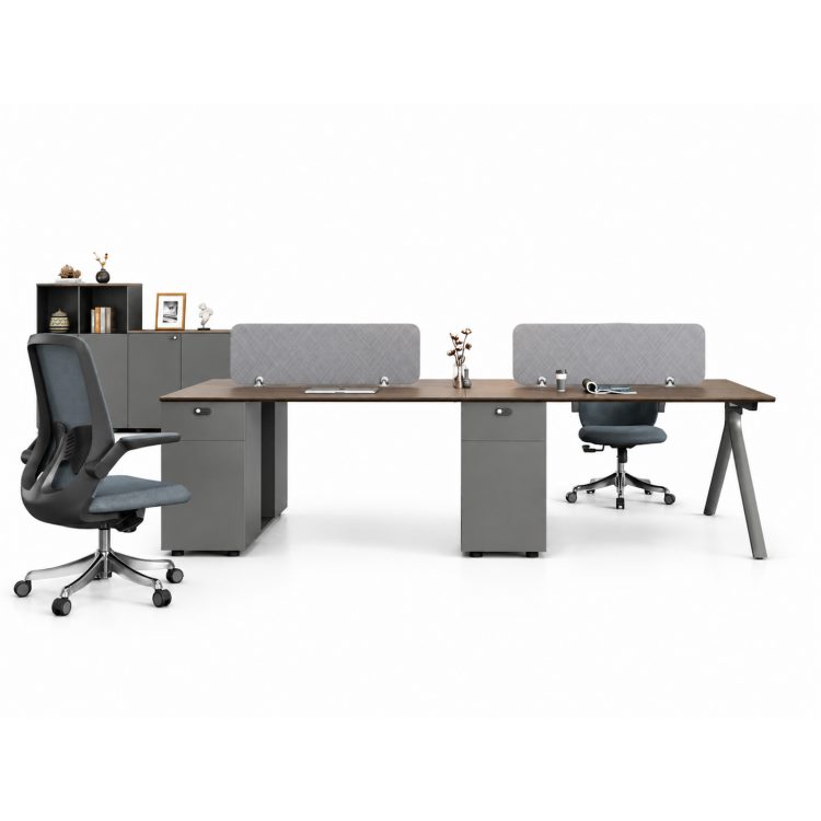 Two or Four Seater Office Workstation Desk with E0 Eco Panel, Dual-Side Power Outlets & Combination Lock detail 3