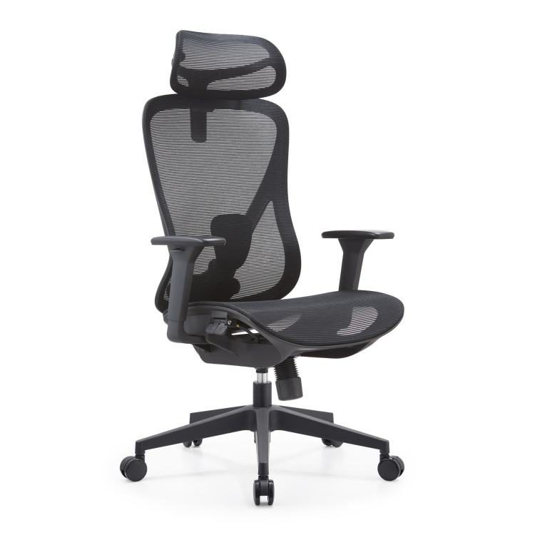 China Office Equipment Factory Wholesale Modern Foshan High Ergonomic Swivel Manager Work Chair Lumbar Support Silla Oficina detail 1