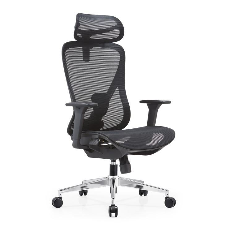 China Office Equipment Factory Wholesale Modern Foshan High Ergonomic Swivel Manager Work Chair Lumbar Support Silla Oficina detail 4