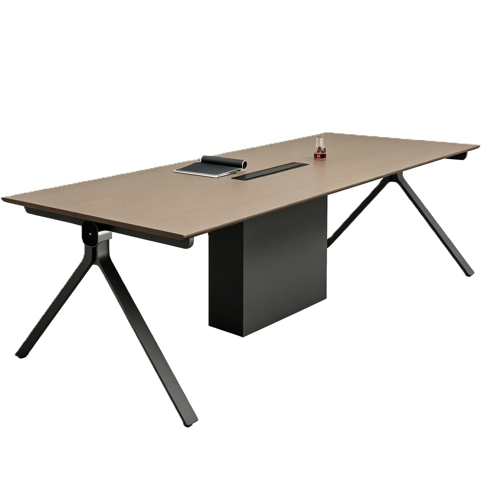 Modern Conference Table with E0 Eco Panel, Double-Sided Power Outlets & Painted Wood Finish detail 1