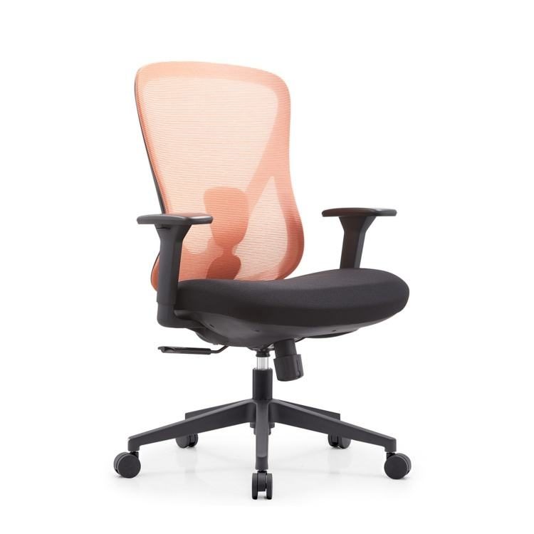 Modern Simple High Quality Comfortable Swivel Mid Back Mesh Back Computer Ergonomic Office Chair Office Desk and Chair Set detail 1
