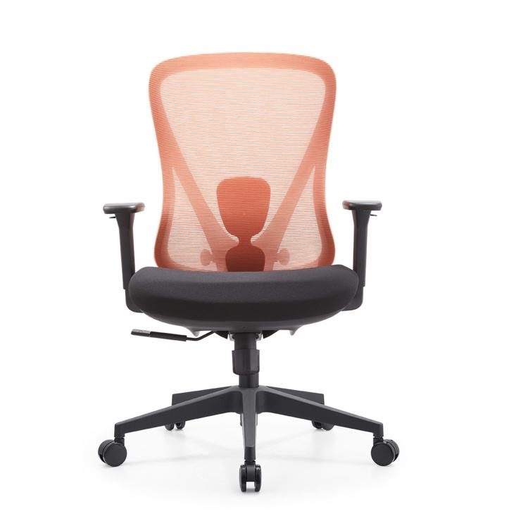 Modern Simple High Quality Comfortable Swivel Mid Back Mesh Back Computer Ergonomic Office Chair Office Desk and Chair Set detail 3