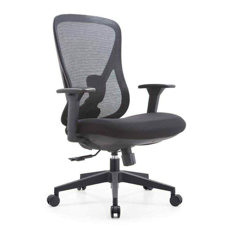 Modern Simple High Quality Comfortable Swivel Mid Back Mesh Back Computer Ergonomic Office Chair Office Desk and Chair Set detail 4