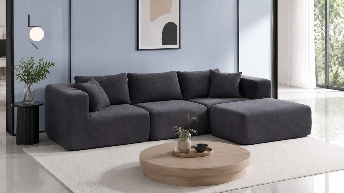 Compressed Modular Fabric Living Room Sofa-Modern Design detail 6