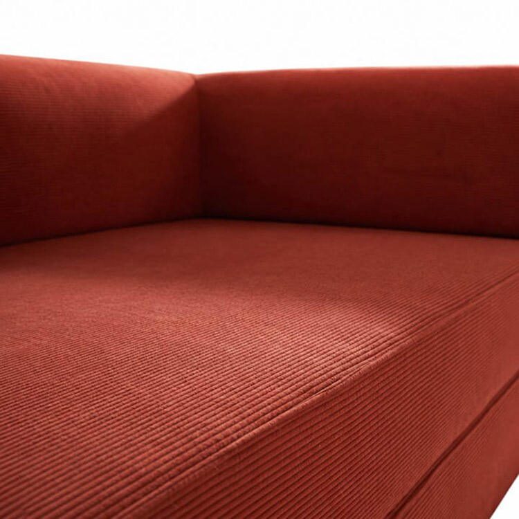 Three Seat Square Sofa Bed-Compressible Foldable with Stainless Steel Frame Fabric Sponge Filling detail 3