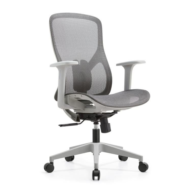 Ergonomic High Back Executive Office Chair Adjustable Armrests Swivel Modern Design Nylon Material detail 1