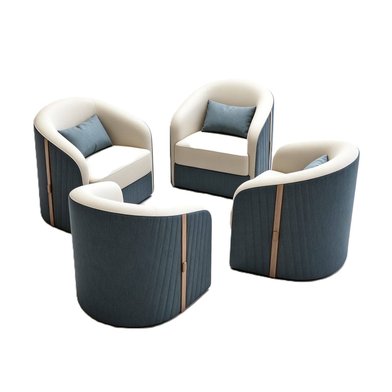 Fashion Leisure Sofa with Leather Upholstery, Metal Buckle Strap Trim & High-Density Foam, Black Legs detail 3