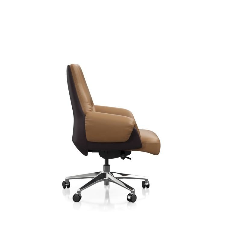 Premium Modern Office Chair Meeting Room Plywood Swivel Rocking Chair Comfortable Armrest Guest Height Adjustment for Commercial detail 4