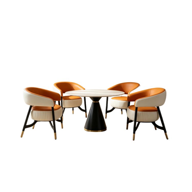 Modern Wood Leisure Chair- Orange Xipi Model HA251 for Living Room detail 1