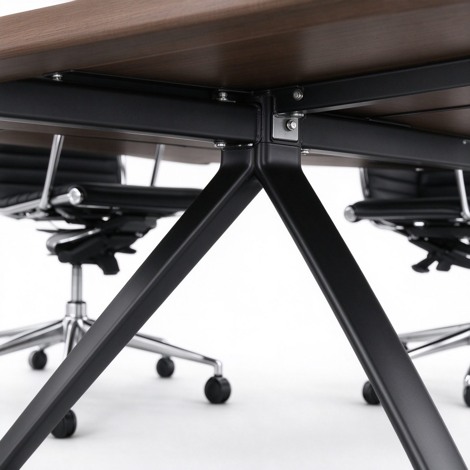Large Conference Table with Desktop Power Rail, Certified E0 Panel & Schattdecor Melamine Finish, Thickened Tabletop detail 4