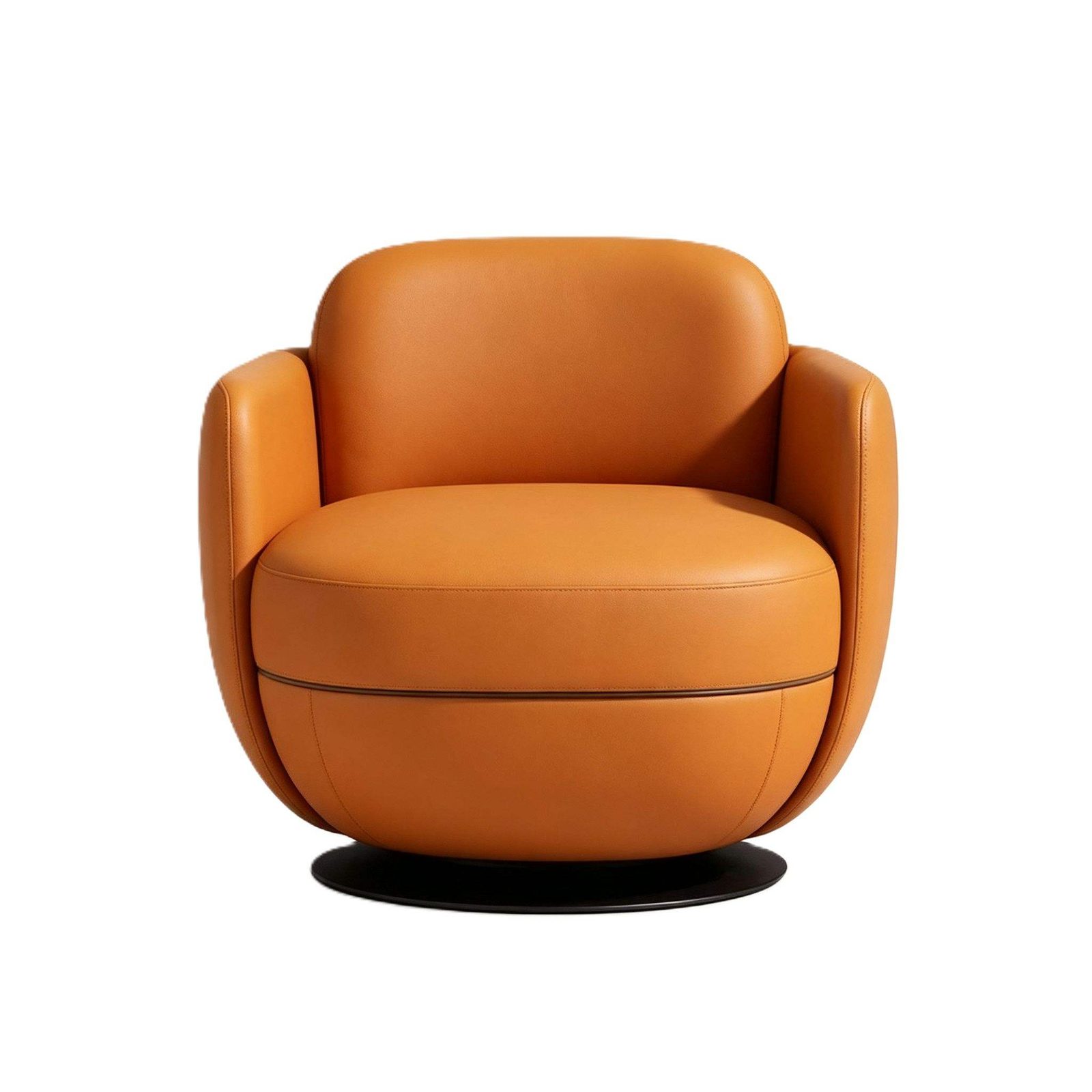 Swivel Lounge Chair with 360 Degree Rotation & Black Metal Legs, Modern Comfortable Design detail 2
