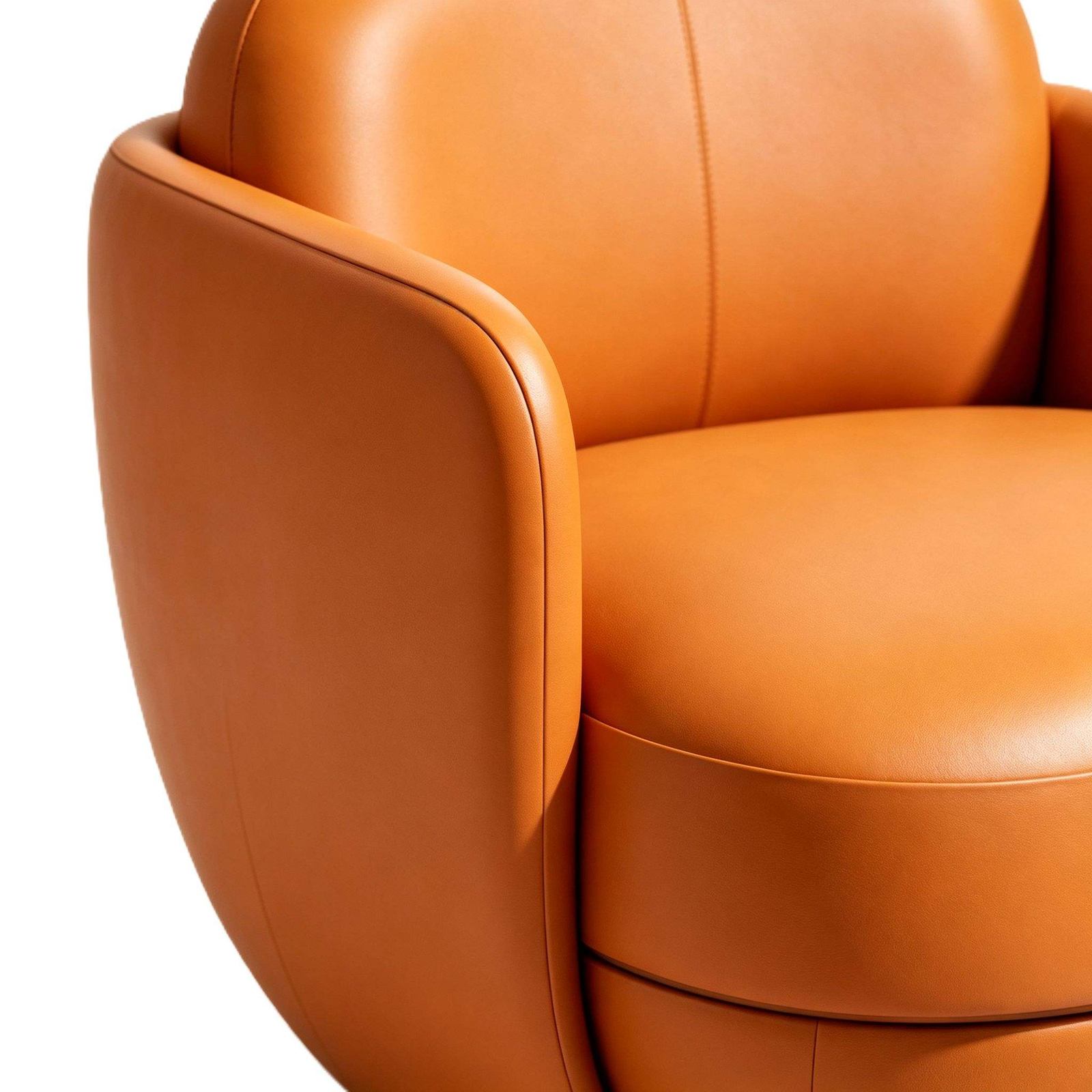 Swivel Lounge Chair with 360 Degree Rotation & Black Metal Legs, Modern Comfortable Design detail 4
