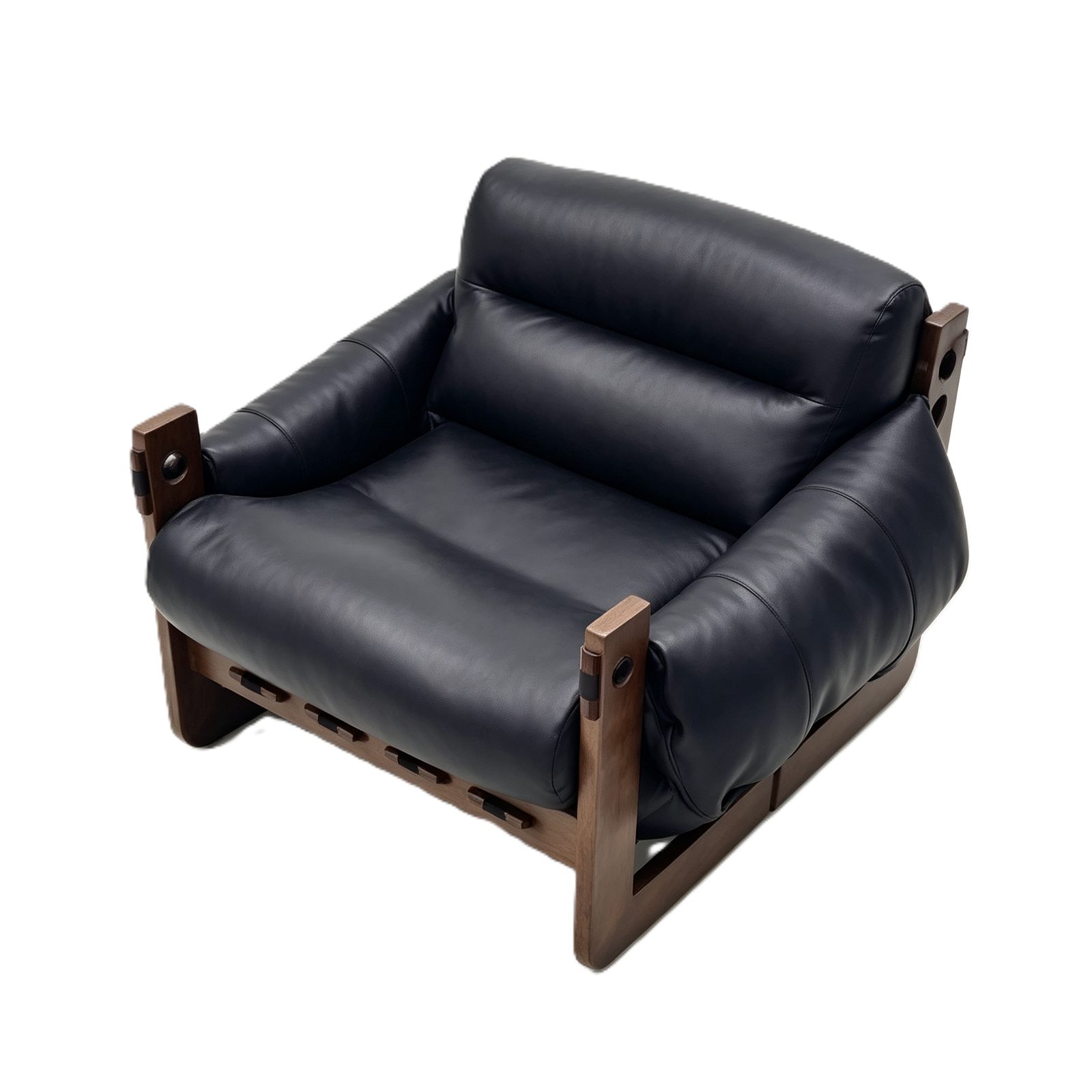 Lounge Chair with Ash Wood Legs, Comfortable Upholstered Seat for Home and Office detail 1
