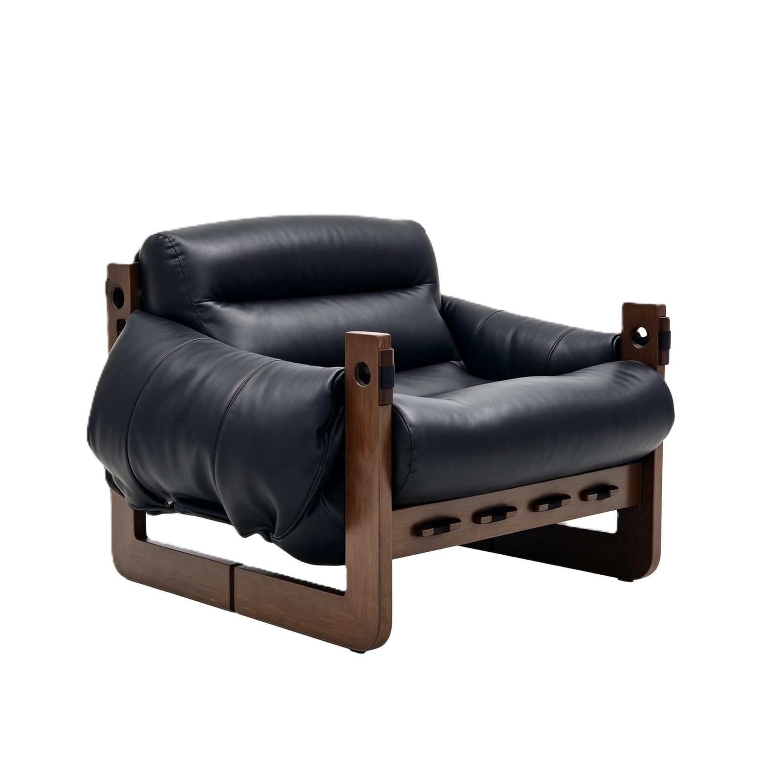Lounge Chair with Ash Wood Legs, Comfortable Upholstered Seat for Home and Office detail 2