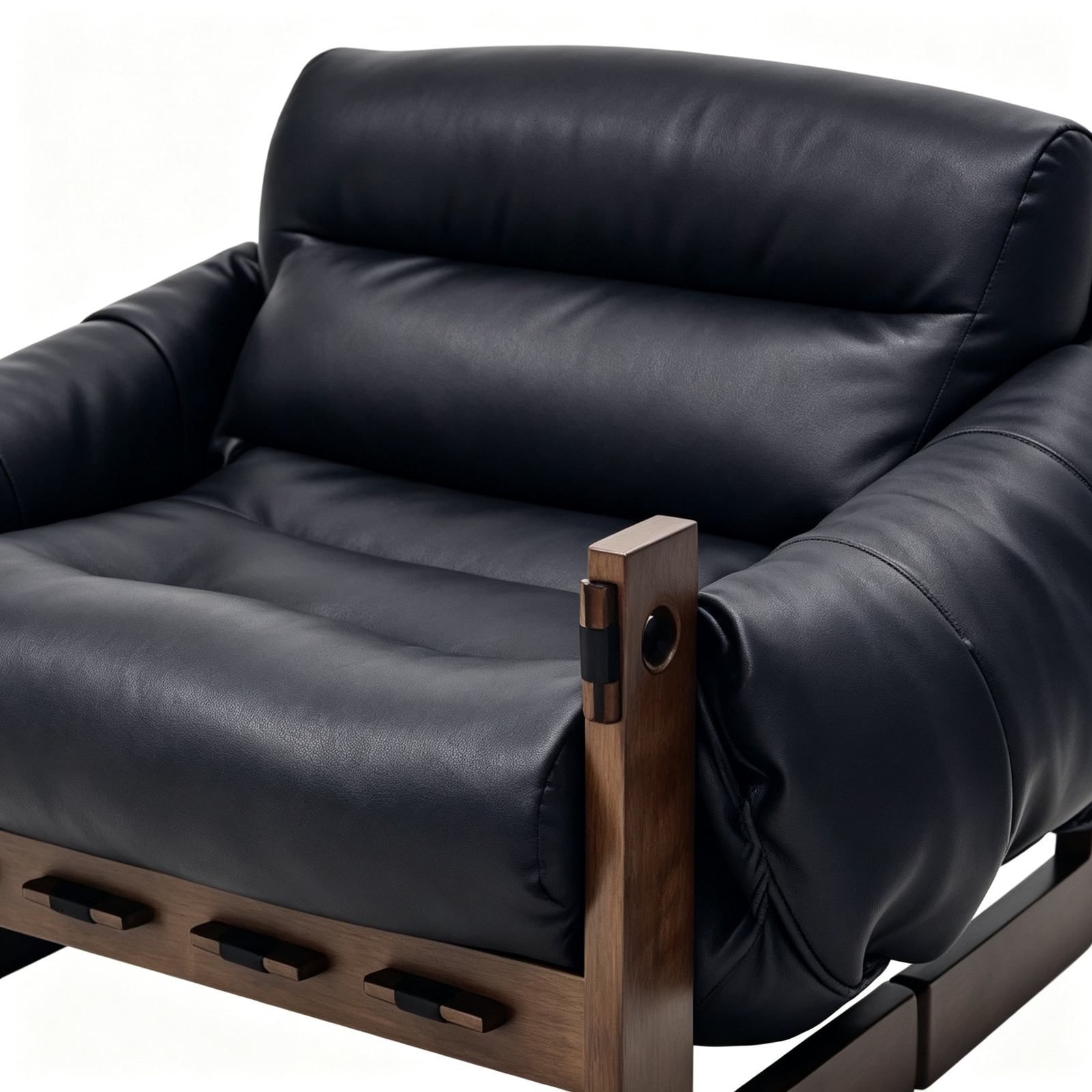 Lounge Chair with Ash Wood Legs, Comfortable Upholstered Seat for Home and Office detail 3