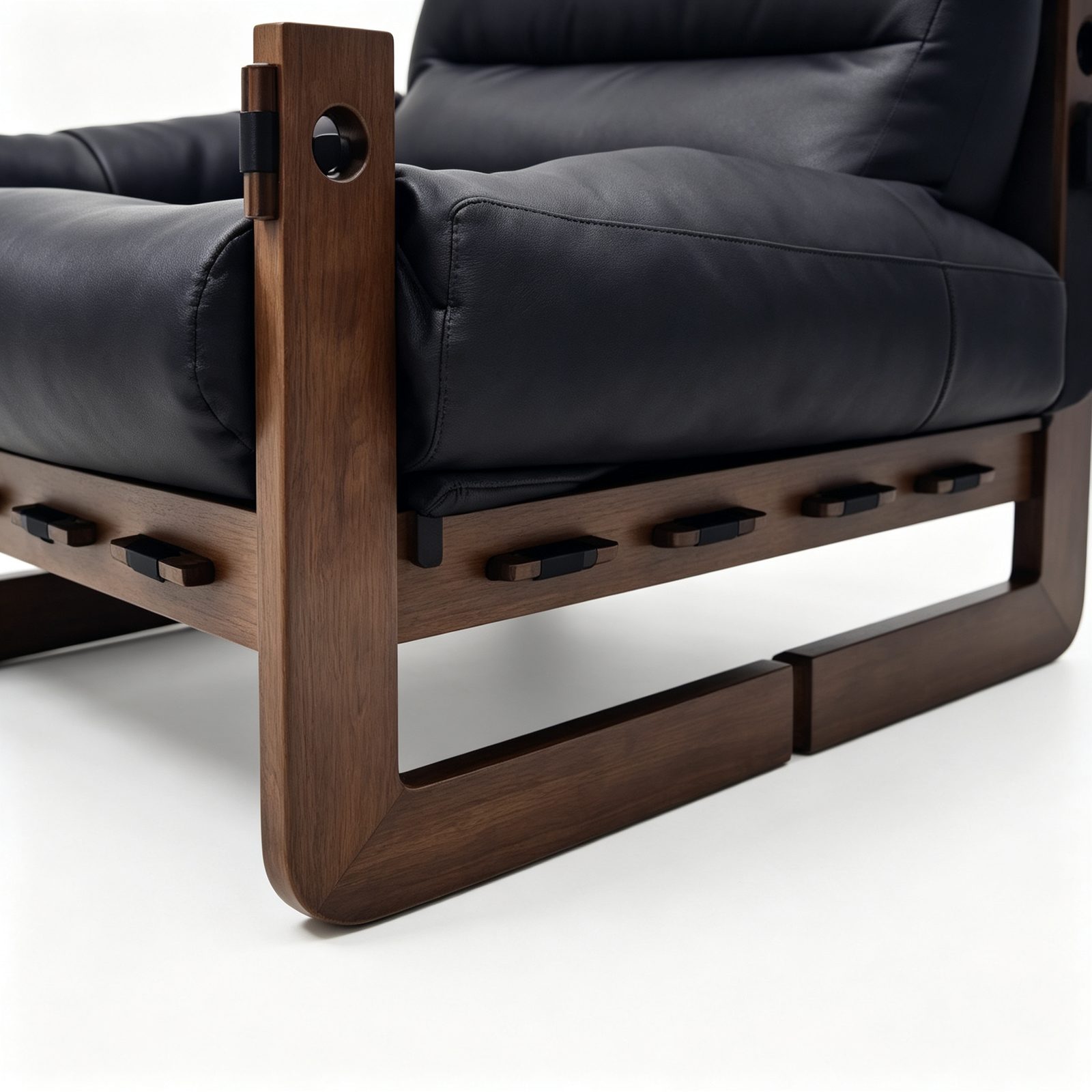 Lounge Chair with Ash Wood Legs, Comfortable Upholstered Seat for Home and Office detail 4